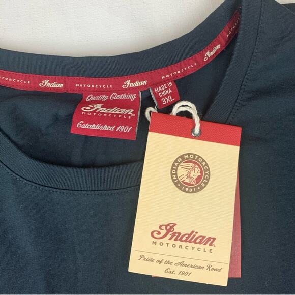 Indian Motorcycle mens 3x new chief headdress short sleeve Black Graphic Tee - Picture 4 of 13